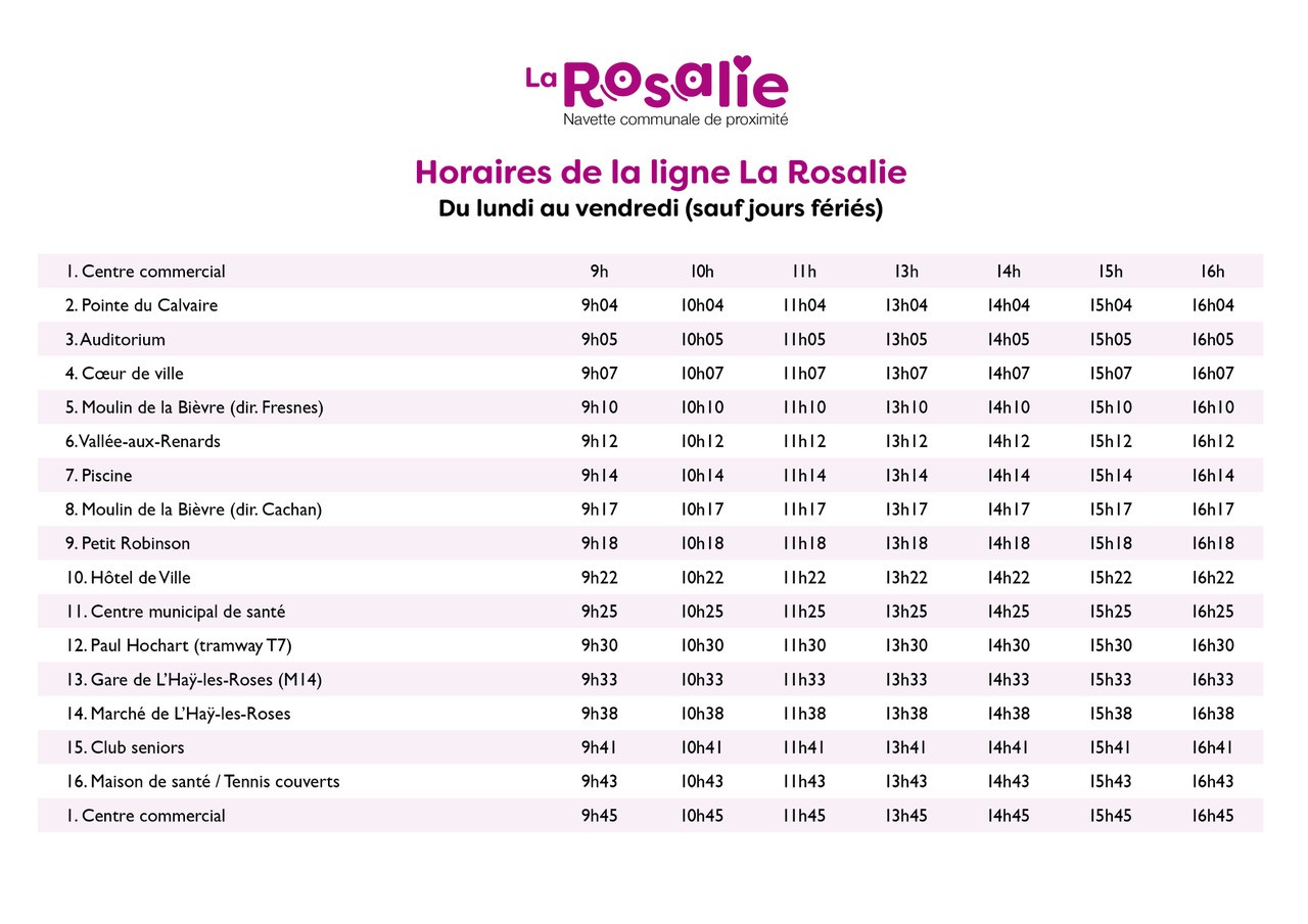 horaires roalies